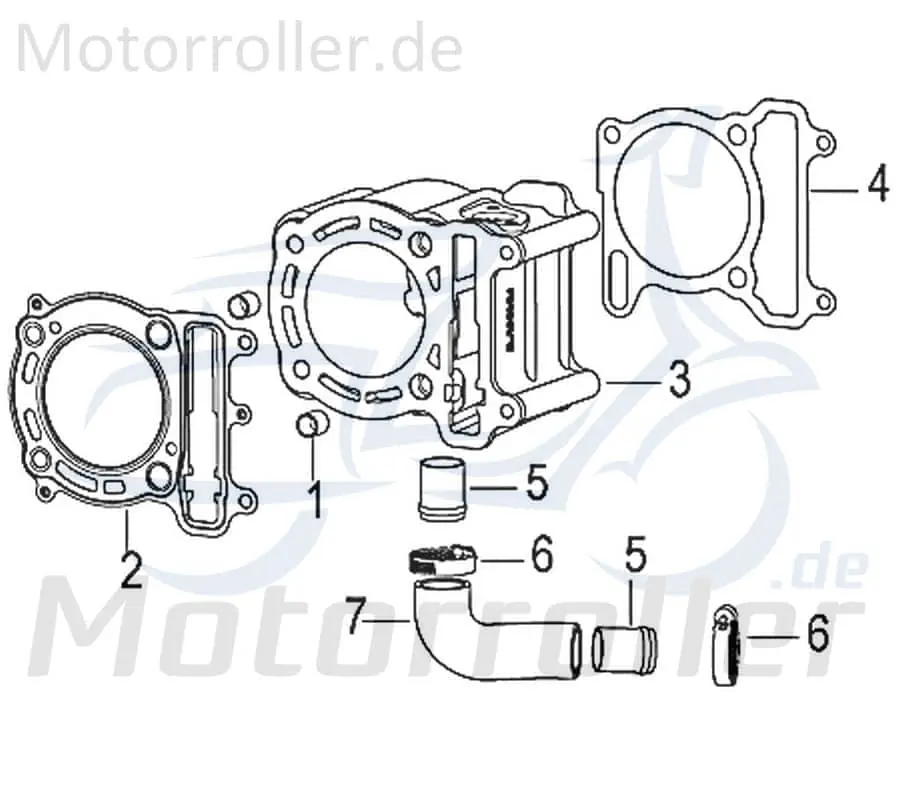 Jonway Insignio 250 DD Schlauch Leitung 250ccm 4Takt 750539 Kühlwasser Gummischlauch Zuleitung Plastikschlauch Ableitung Scooter Sale
