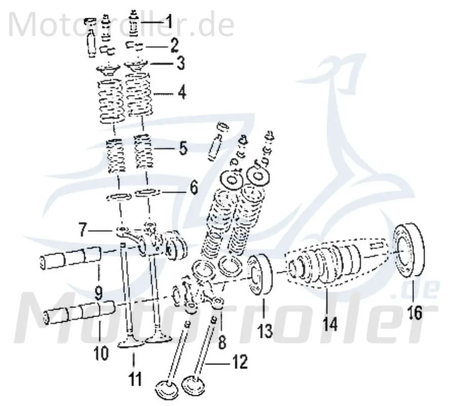 Schneller Versand Kreidler Insignio 250 DD 2.0 Kipphebel Einlaß 750524 Nockenwellenkipphebel Motorroller Scooter Original Ersatzteil