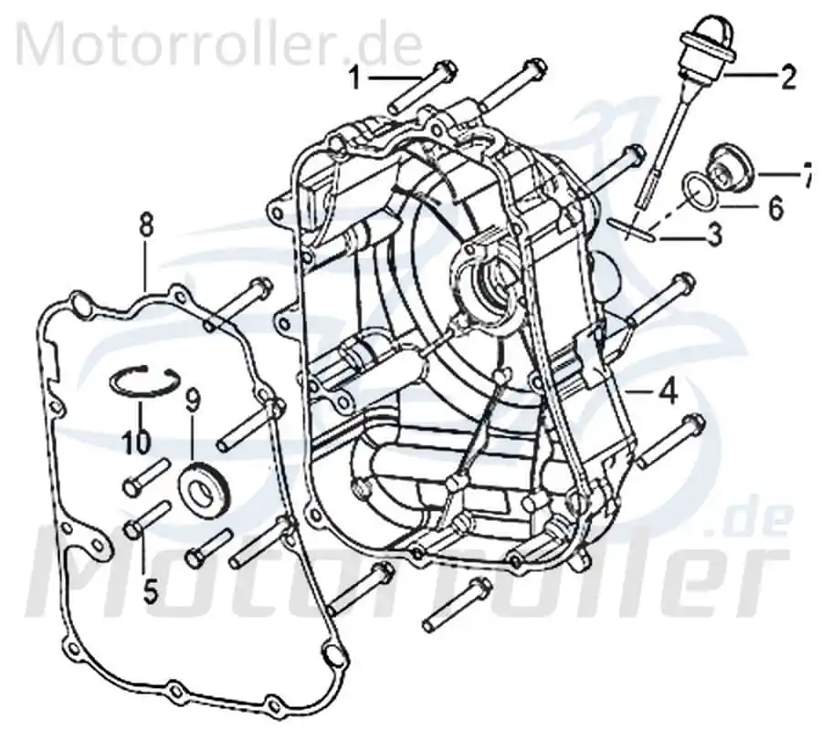 Preisknaller Kreidler Insignio 250 DD 2.0 Dichtung Kurbelgehäusedeckel rechts 750579 Kurbelgehäusedeckeldichtung Gehäusedichtung Motorroller Scooter 4Takt 250ccm