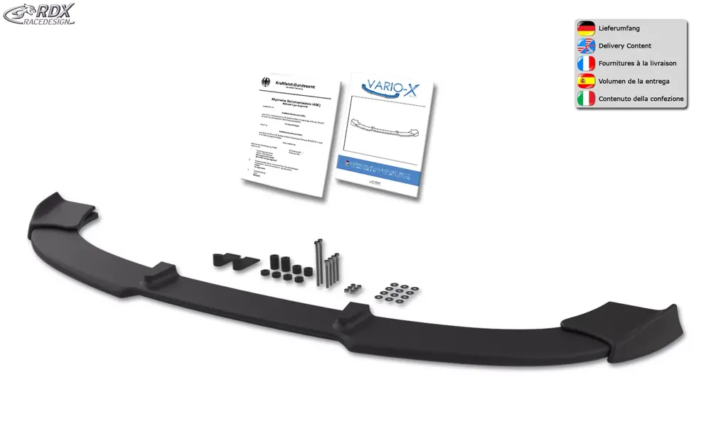 RDX VARIO-X Frontspoiler passend für Peugeot 206 Geprüft