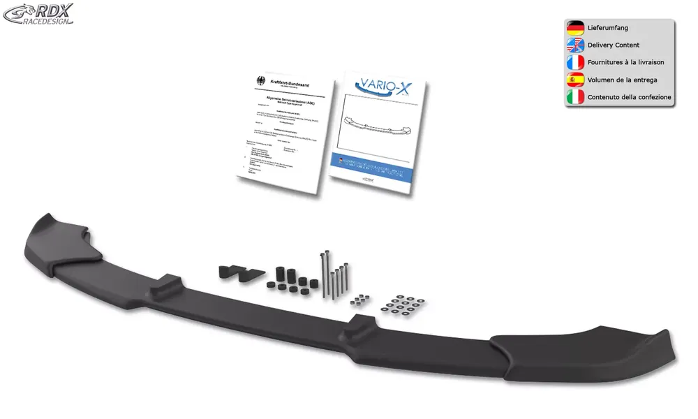 Heißes Angebot RDX Frontspoiler VARIO-X passend für Peugeot 107 (2009–2012)