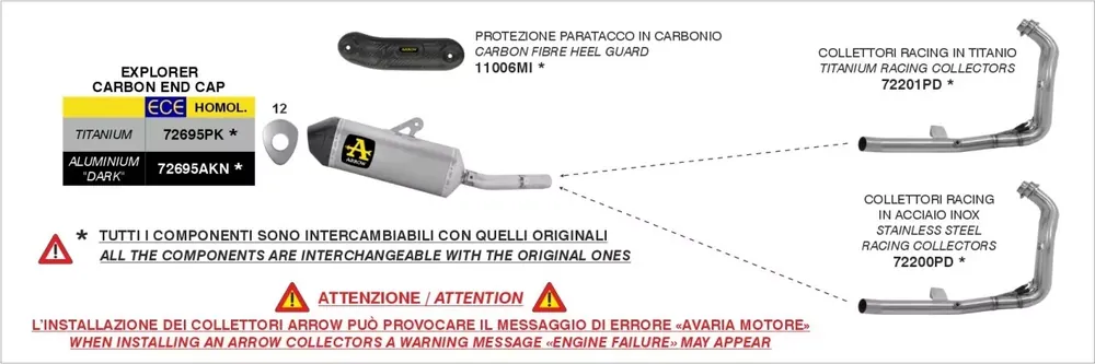 ARROW Explorer Endschalldämpfer passend für Yamaha Tenere 700 21-25 Online Kaufen