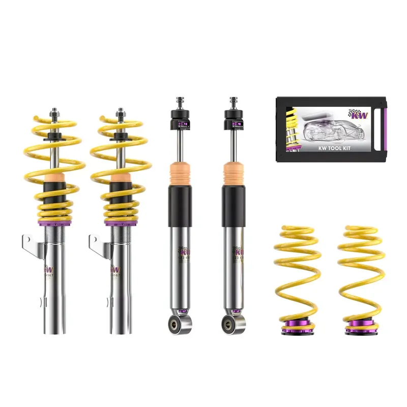 Garantierte Lieferung KW Gewindefahrwerk V3 inox inkl. Stilllegung passend für Audi TT (8J) 8J3 Allrad