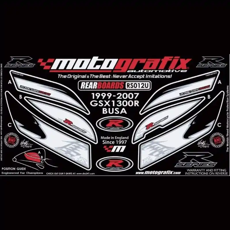 Sonderaktion Motografix Steinschlagschutz hinten passend für Suzuki GSX-R 1300 R Hayabusa 1999-2007