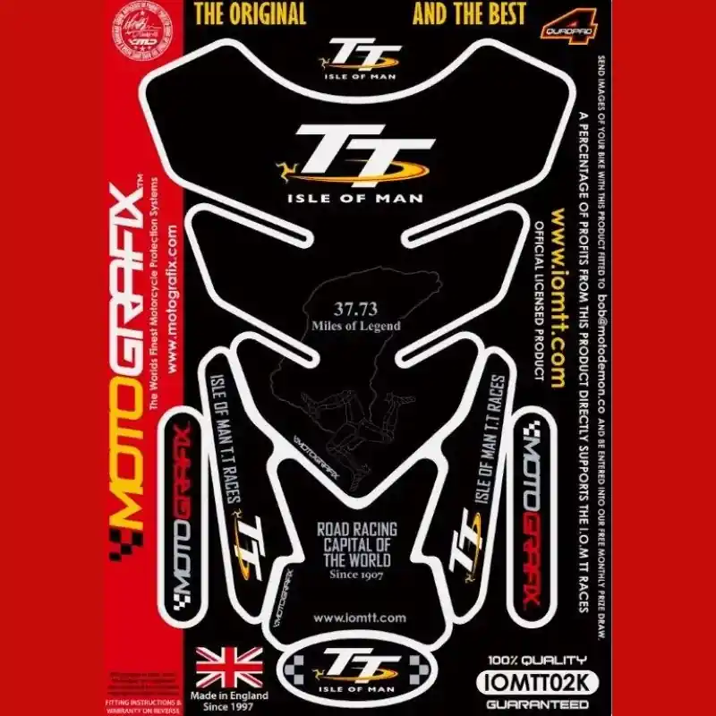 Motografix Isle Of Man TT Races Official Licensed 3D Gel Tank Pad Protector IOMTT02K Sonderaktion