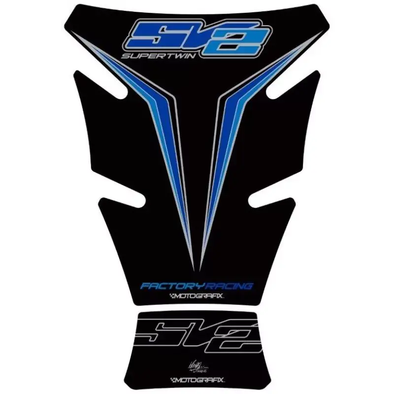 Motografix Tankpad passend für Suzuki SV 650 / 1000 Super Twin Rot 3D Gel TS028KB Expressversand