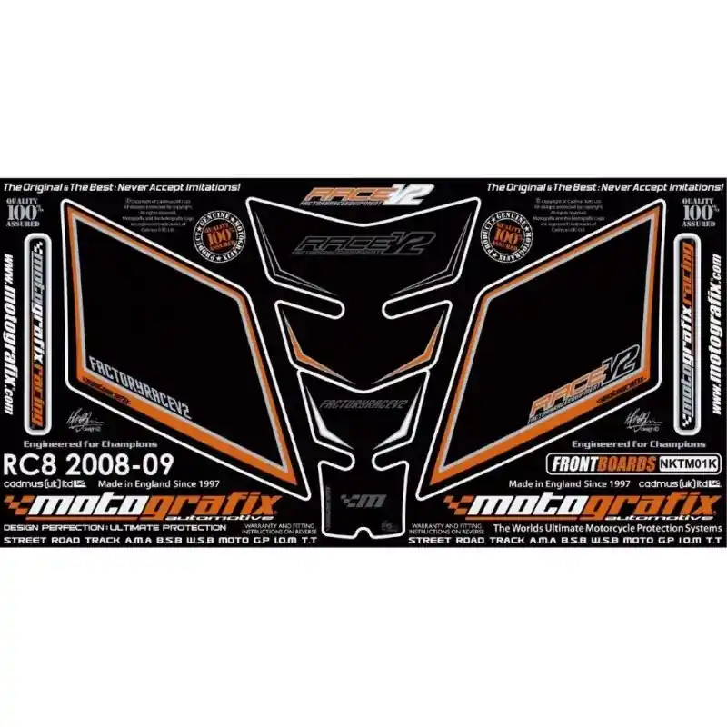 Neu Motografix Steinschlagschutz Set passend für KTM RC 8 NKTM01K