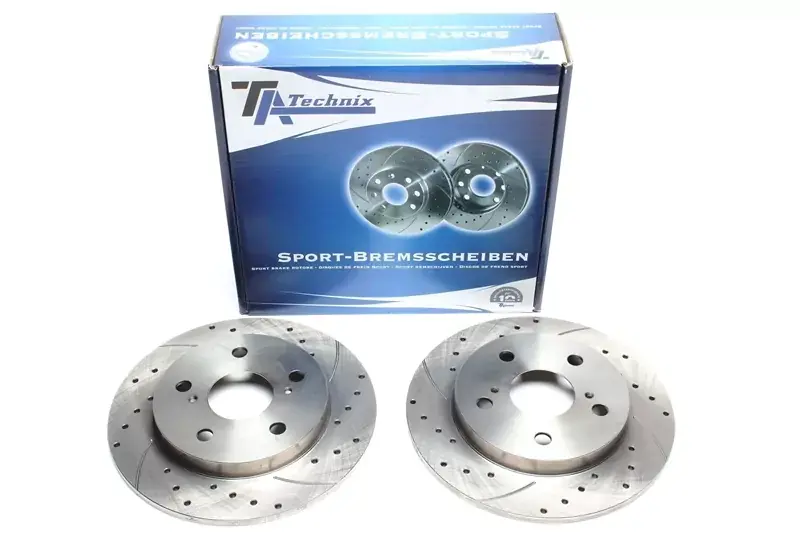 TA Technix Sport Bremsscheiben Satz Hinterachse passend für Toyota Auris / Corolla Stufenheck Günstig