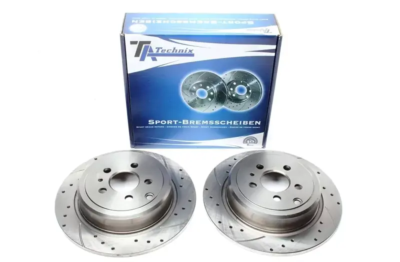 Direktkauf TA Technix Sport Bremsscheiben Satz Hinterachse passend für Citroën Evasion / Fiat Ulysse / Lancia Zeta / Peugeot 806