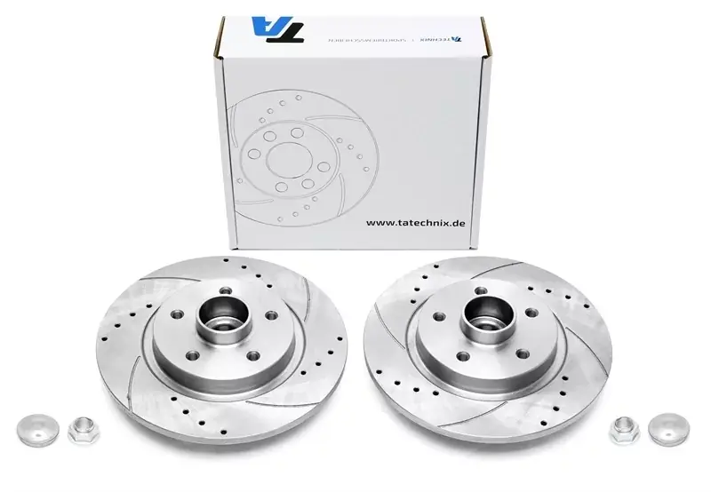 TA Technix Sport Bremsscheiben Satz Hinterachse mit Radlager + Sensorring passend für Mercedes Benz Citan / Renault Kangoo / Kangoo Express Sichere Zahlung