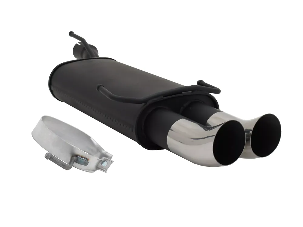 Expressversand Novus Sportauspuff passend für Opel Astra F / Opel Kadett E 2x76mm DTM