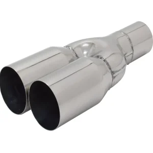 Auspuff Endrohr Edelstahl Y 2x76mm RL-Design mit ABE Markenprodukt