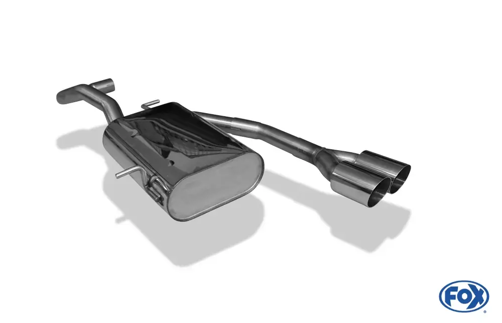 FOX Endschalldämpfer passend für VW Lupo 6X – 2x80mm Mittelausgang Neu Im Sortiment