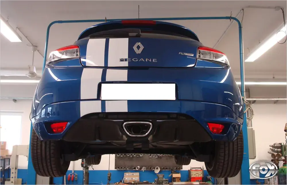 FOX Endschalldämpfer passend für Renault Megane III Coupe ab 2009 - 1x70 Typ 10 nicht sichtbar Neue Ware