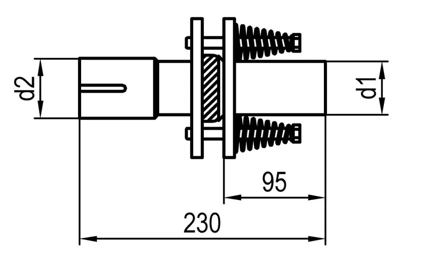 FOX Kompensator Edelstahl d1Ø 63mm Länge 230mm – universell einsetzbar Rabatt