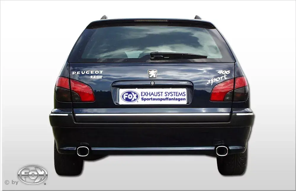 FOX Endschalldämpfer passend für Peugeot 406 Break V6 Geprüft