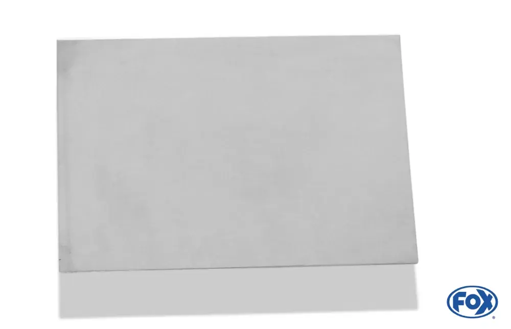 Geprüft FOX Aufschweißplakette blanco 70x100mm Edelstahl