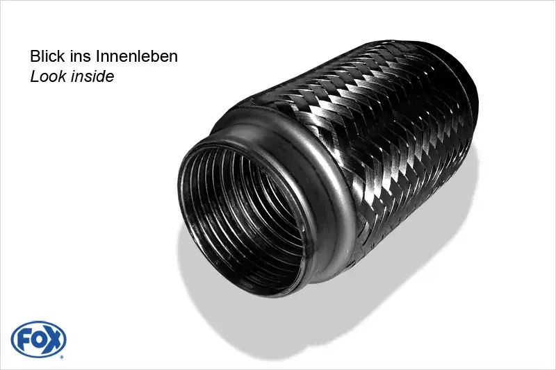 Flexibles Rohr Interlock Ø70mm Edelstahl Länge 150mm Finale Aktion