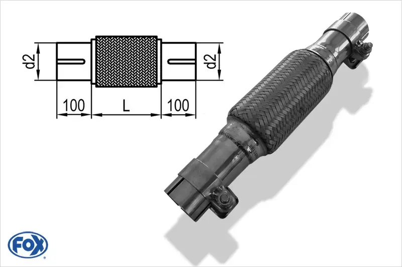 Jetzt Kaufen Flexibles Rohr Interlock Ø50mm Edelstahl 200mm universell