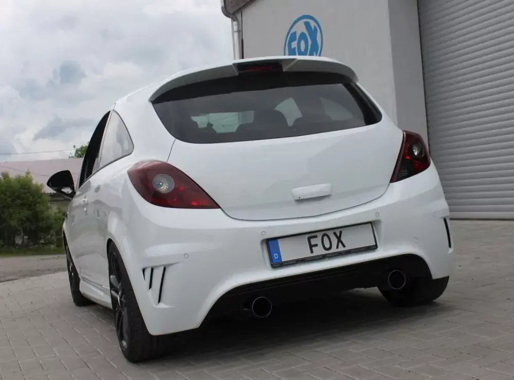 FOX Endschalldämpfer 1x100 Typ 25 rechts/links passend für Opel Corsa D NRE-Edition Stoßstange Neu