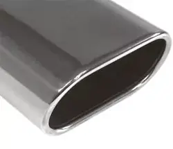 Geprüft FOX Anschweißendrohr Typ 52 130x50 mm / Länge 230 mm flachoval eingerollt 15° abgeschrägt ohne Absorber