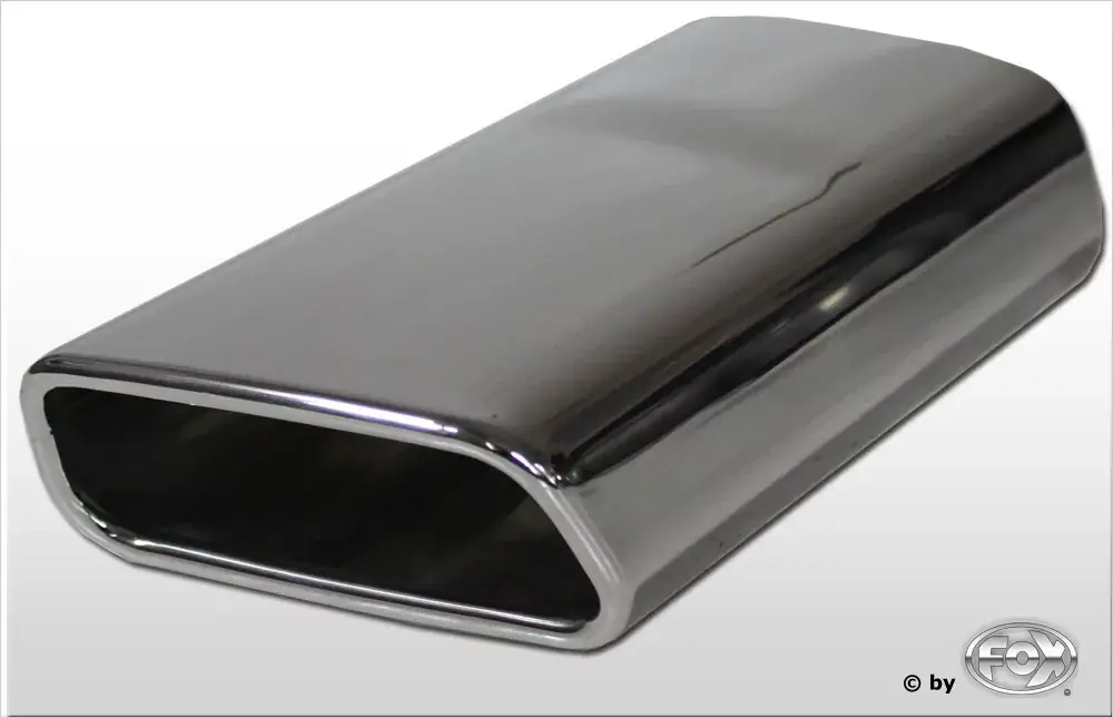 Expressversand FOX Anschweißendrohr Typ 59 Edelstahl 145x65 mm trapezförmig
