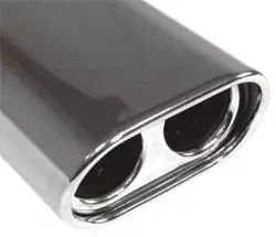 FOX Anschweißendrohr Typ 58 150x70 mm / Länge 300 mm - oval / eingerollt / abgeschrägt / mit Doppelrohr-Absorber Sofort Bestellen