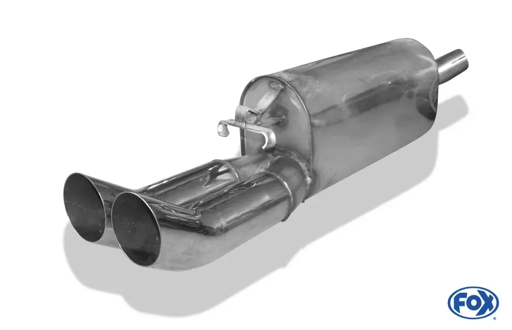 Heißes Angebot FOX Endschalldämpfer Ø50mm 2x76 Typ 18 passend für Opel Calibra A