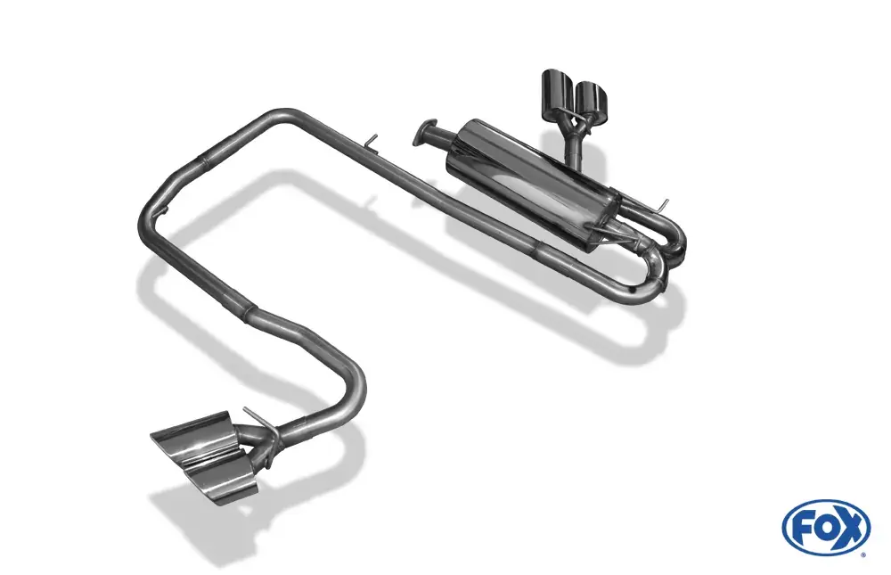 FOX Endschalldämpfer Sidepipe passend für Ford Ranger Doppelkabine 4x4 (2011–09/2016) Begrenztes Angebot