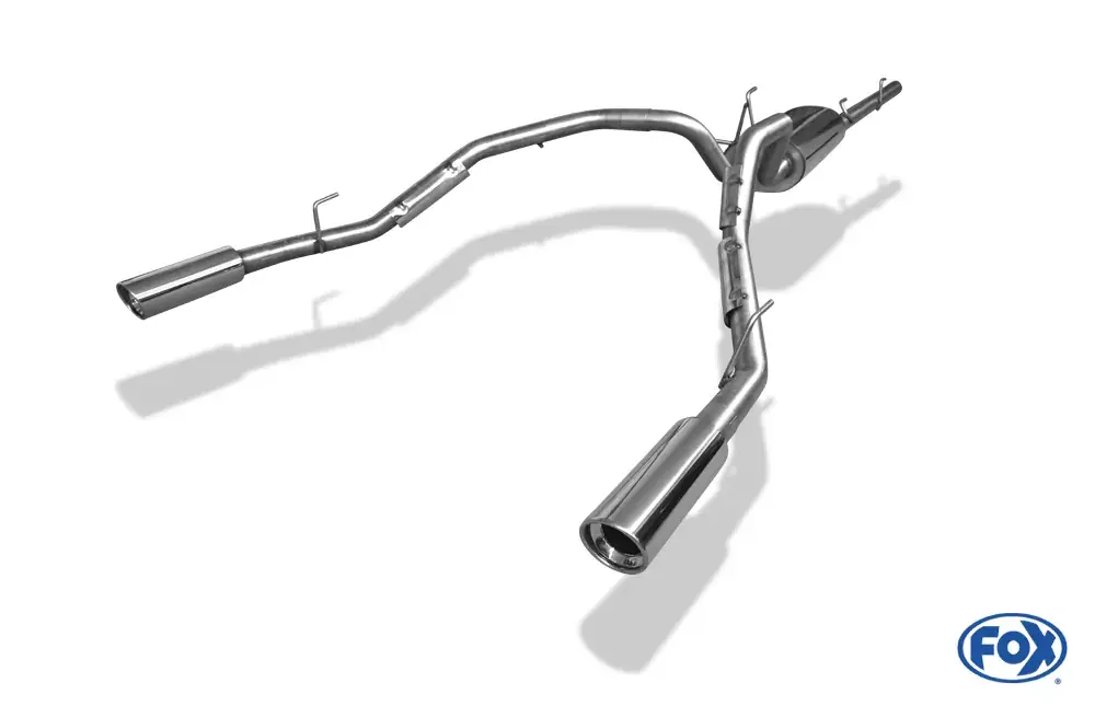 Billig FOX Halbanlage Edelstahl passend für Dodge RAM 1500 2010–2018