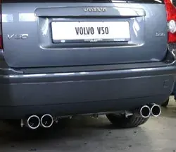 Begrenztes Angebot FOX Endschalldämpfer passend für Volvo V50/S40 II 2x76 Typ 13