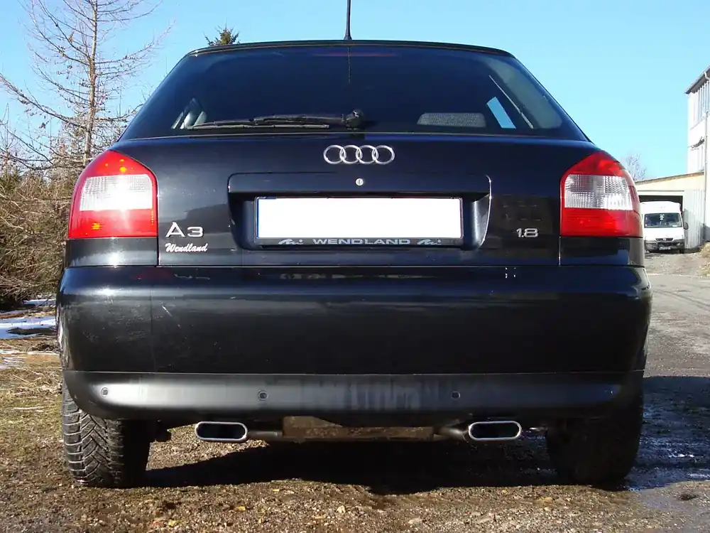 Saisonangebot FOX Endschalldämpfer passend für Audi A3 8L quattro – Ausgang rechts/links Ø 63,5mm Typ 52