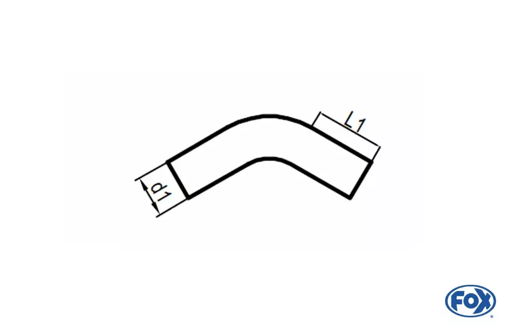 Echt FOX Uni-Rohrbogen 60° ungeweitet d1Ø 55mm Radius 66mm