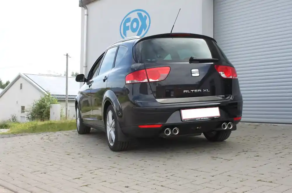 Letzte Chance FOX Endschalldämpfer passend für Seat Altea XL 5P – Edelstahl 2x80mm Ausgang rechts/links