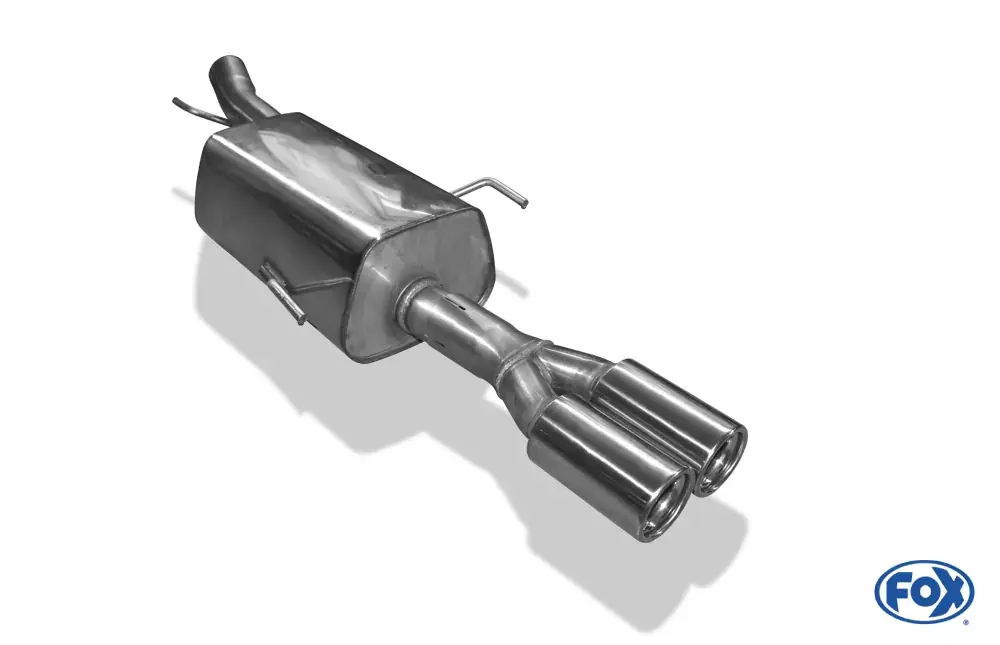 Top-Angebot FOX Endschalldämpfer Ø60mm 2x76 Typ 13 passend für Opel Astra G Coupe/Cabrio