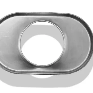 Billig FOX Deckel aufgestellt für Endrohr flachoval 135x80mm - Loch 55mm