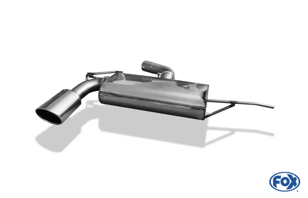 Geprüft FOX Endschalldämpfer passend für Seat Leon 1P 70mm Edelstahl