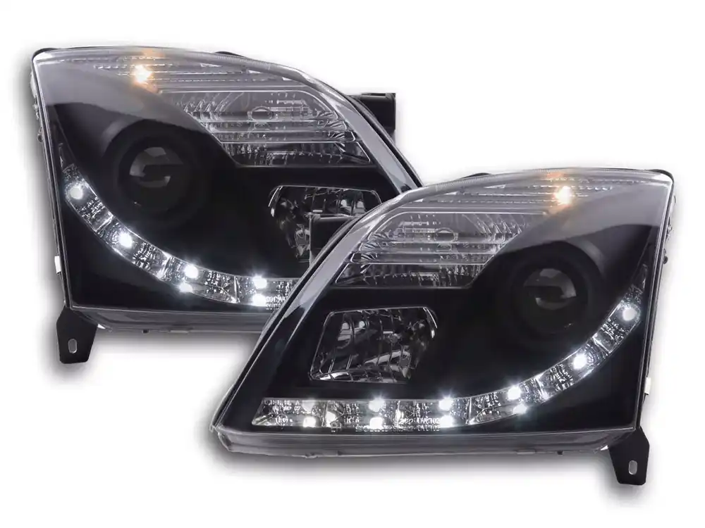 Scheinwerfer Set Daylight LED passend für Opel Vectra C 02-05 schwarz Preiswert