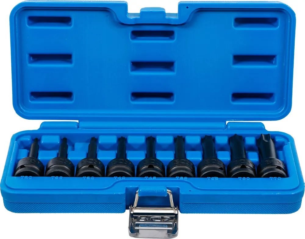 Markenprodukt BGS Kraft-Bit-Einsatz-Satz 9-tlg. T20–T70 Antrieb Innenvierkant 12,5 mm (1/2 Zoll)