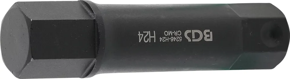 Highlight BGS Bit Länge 100 mm Außensechskant 22 mm Innensechskant 24 mm