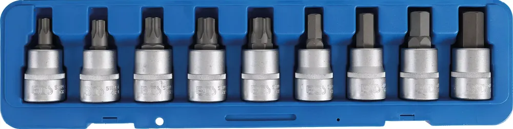 Garantierte Lieferung BGS Bit-Einsatz-Satz 3/4 Zoll (20 mm) Innensechskant & T-Profil Torx 9-tlg.