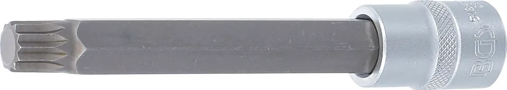 BGS Bit-Einsatz Innenvielzahn (für XZN) M14 – 140 mm Länge, Innenvierkant 1/2 Zoll (12,5 mm) Letzte Chance