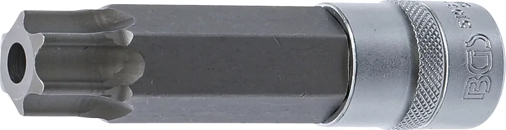 Billig BGS Bit-Einsatz T100 Länge 110 mm Antrieb Innenvierkant 12,5 mm (1/2") T-Profil (für Torx) mit Bohrung