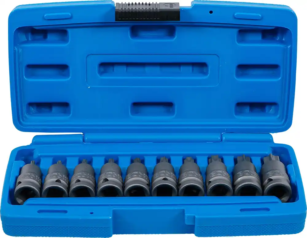 BGS Kraft-Bit-Einsatz-Satz 10-tlg. Antrieb Innenvierkant 12,5 mm (1/2") T-Profil T20 - T70 Must-Have