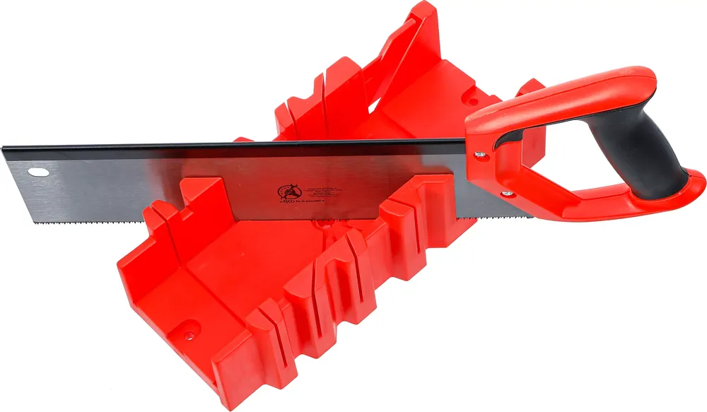 Kunststoff-Gehrungslade 300x130x80 mm mit Rückensäge Billig