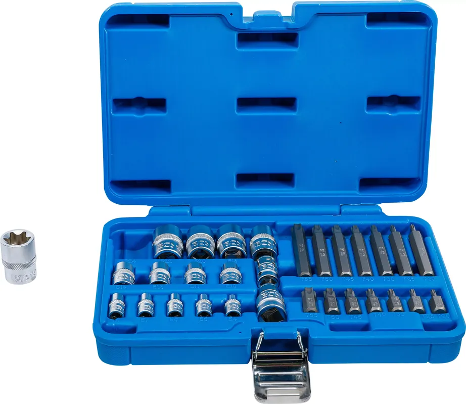 Bestpreis Bit- und Steckschlüssel-Satz E/T-Profil (für Torx) 30-tlg.