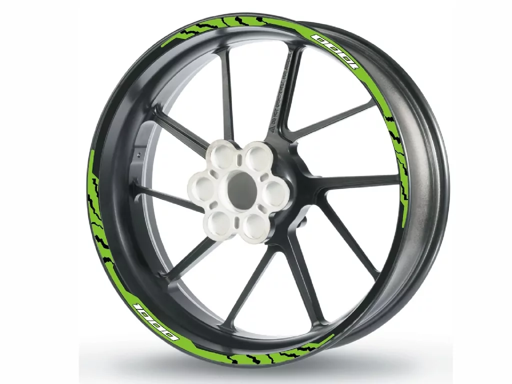 Sale Felgenrandaufkleber TBRACE passend für 1000 ccm grün