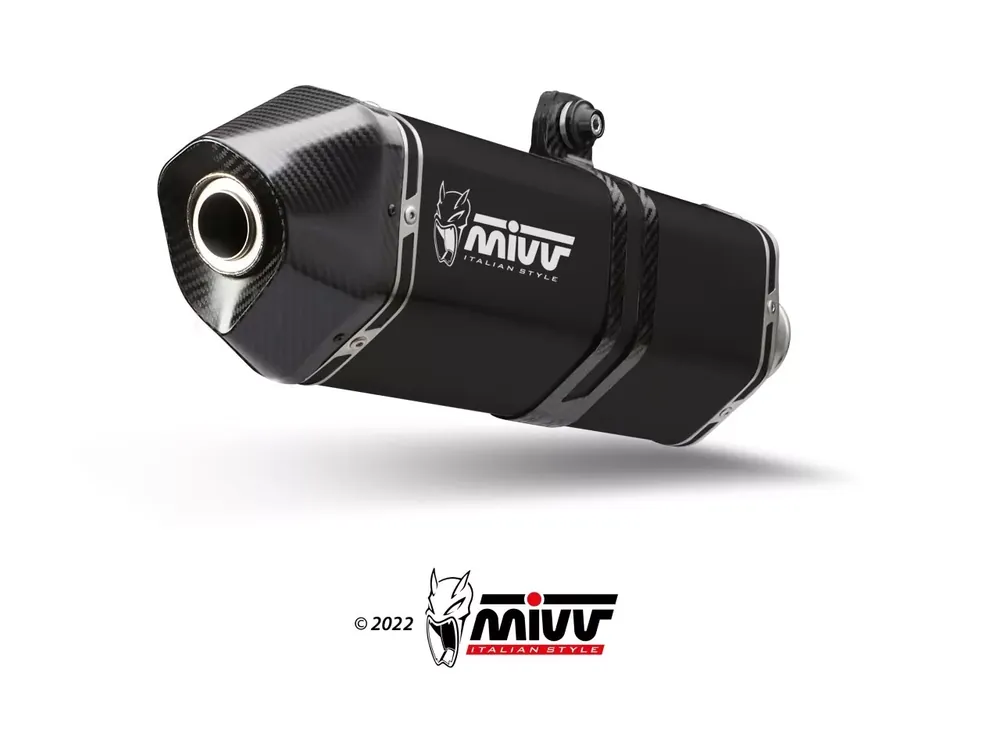 Schneller Versand MIVV SPEED EDGE Endschalldämpfer Edelstahl Schwarz passend für QJ MOTOR SRT 800