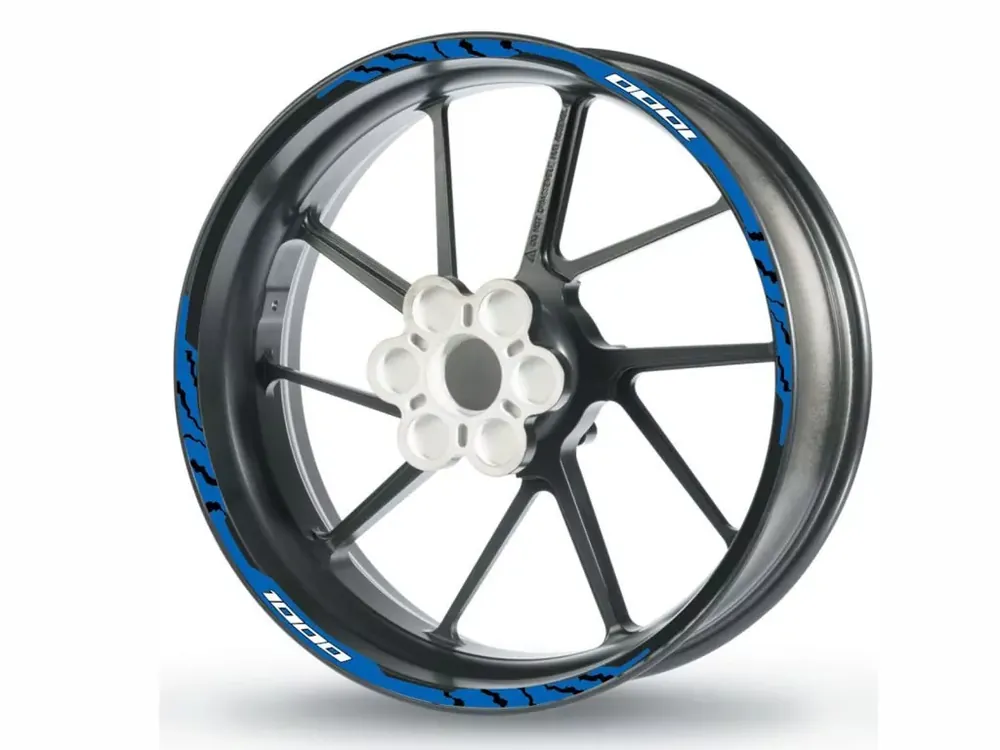 Mega-Angebot Felgenrandaufkleber TBRACE blau passend für 1000 ccm Motorräder
