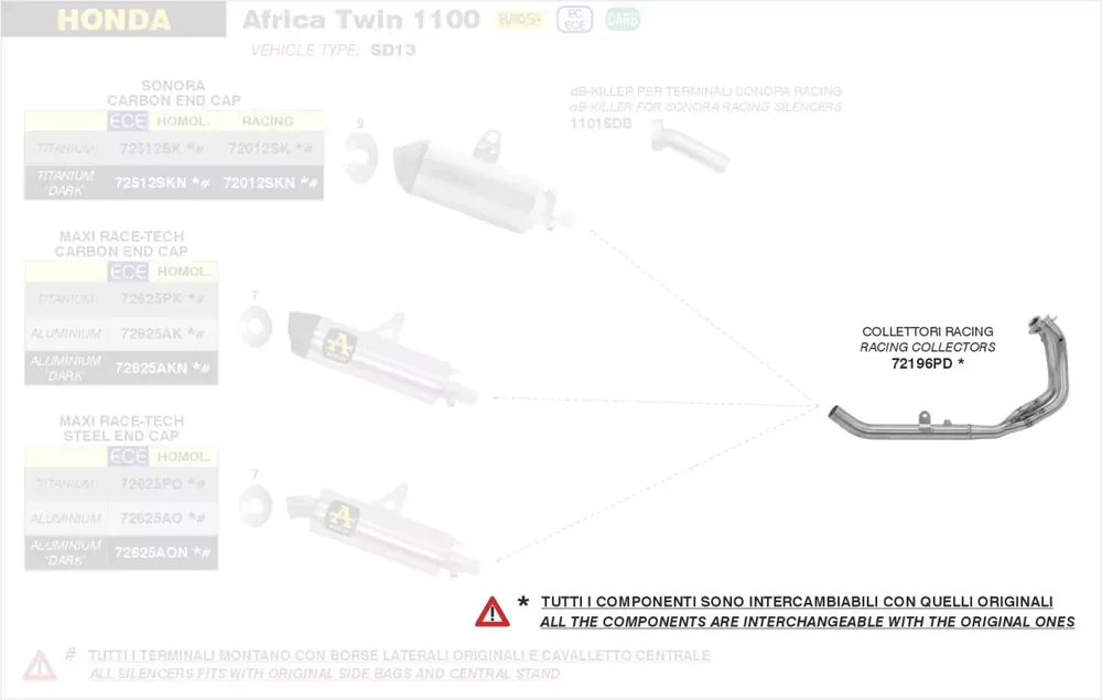 Garantierte Lieferung ARROW Krümmer passend für Honda CRF 1100 L Africa Twin 24-